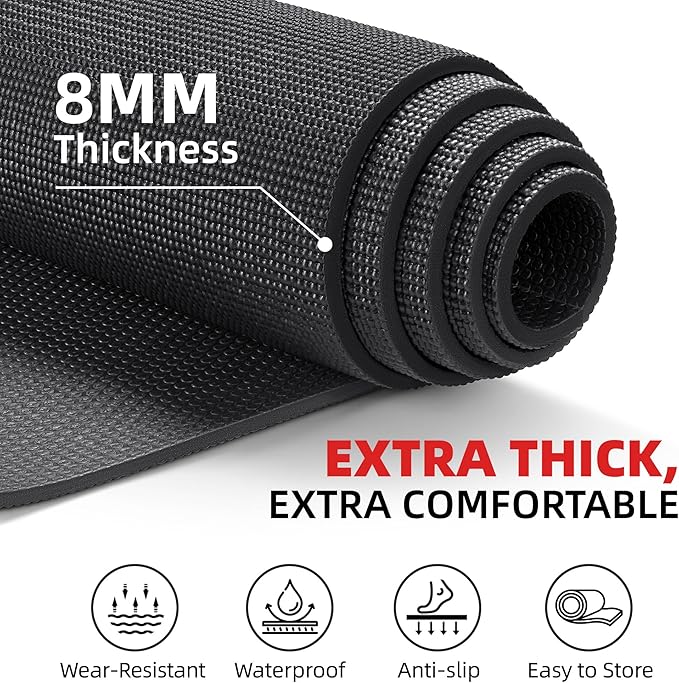 GymCope Extra Large Exercise Mat, Shoe-Friendly, High-Density, Weight Lifting - Image 5