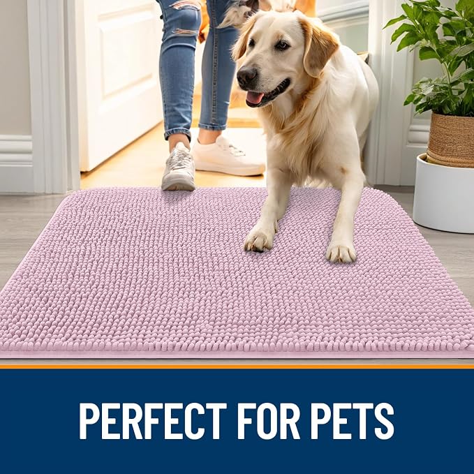 OLANLY Dog Door Mat for Muddy Paws 44x32, Absorbs Moisture and Dirt, Absorbent - Image 6