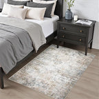 Washable Area Rug 3x5 Entryway Rug: Washable Modern Abstract Soft Thin Rug - Image 2