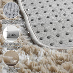 ONASAR 7x9 Area Rugs for Living Room Bedroom, Large Fluffy Beige and White - Image 4