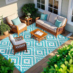 Outdoor Patio Plastic Straw Rug - Image 7