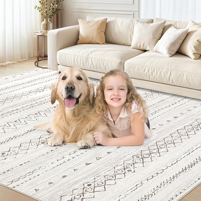 cotiled 7x9 Area Rugs Living Room Rug: Washable Boho Rugs - Image 6
