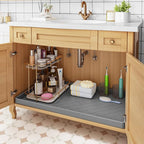 Jin&Bao Waterproof Under Sink Mat 40" x 22", Thick Silicone Mat Cabinet - Image 5