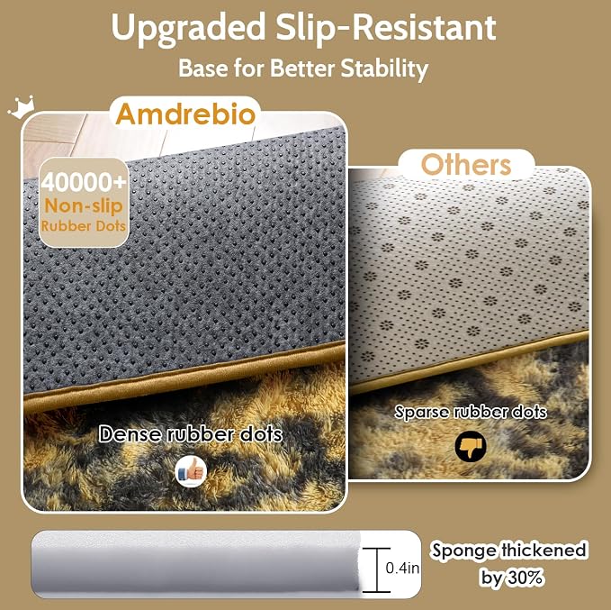 Amdrebio Black Gold Yellow Grey Rugs - Image 6