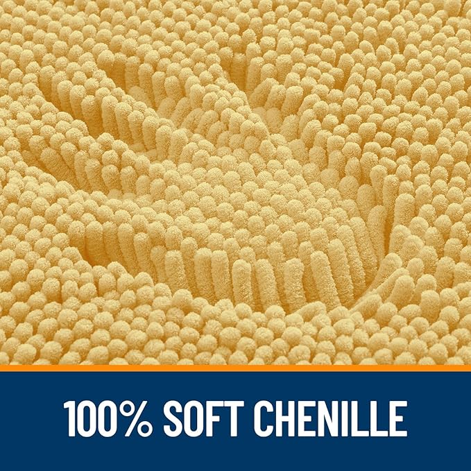OLANLY Large Bathroom Rugs 44x32, Extra Soft Absorbent Chenille Bath Rugs - Image 3