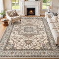 8x10 Area Rugs Living Room: Washable Vintage Rug Large Non-Slip Stain Resistant by JessibouAreaRug