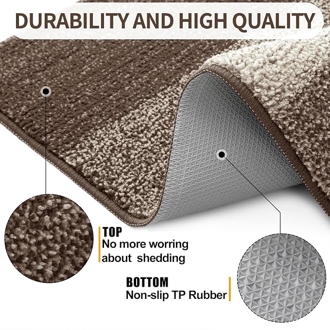 Kitinjoy Indoor Outdoor Door Mat, 70x35 Non-Slip Absorbent Dirt Trapper - Image 3