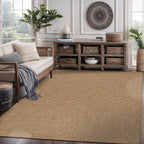 CAMILSON Easy Jute Rug 6x9, Indoor Outdoor Natural Color Farmhouse Area Rugs - Image 5