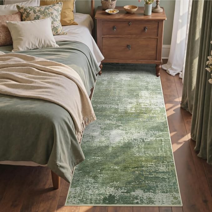 2x6 Ft Washable Runner Rug, Non-Slip Low Pile Hallway Kitchen Area Rug - Image 3