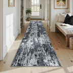 RELEANY Washable Area Rugs 2'6"x12 Non-Slip Modern Abstract Soft - Image 2