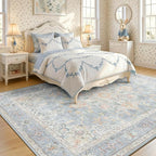 CAPALOCA Machine Washable Rugs Nursery Rug Cute Girl Non Slip Low Pile Water - Image 2