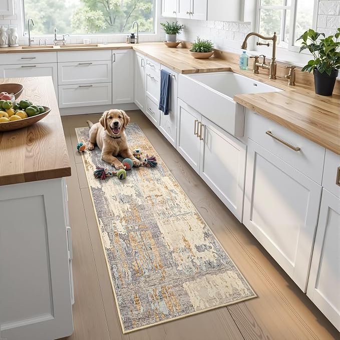Toneed Entryway Runner Rug 2x6 for Hallway Kitchen, Washable Non-Slip Rug - Image 4