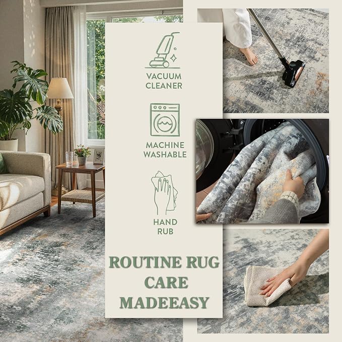 Lahome Modern Abstract Living Room Rug, Large Soft Indoor Accent Carpet - Image 6