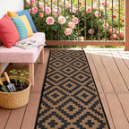 SAND MINE Reversible Mats, Plastic Straw Rug, Modern Area Rug, Large Floor Mat by SANDMIND
