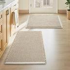Upgraded Waffle Bath Mats Set of 2, Super Absorbent Non Slip Bath Mats by AMOAMI