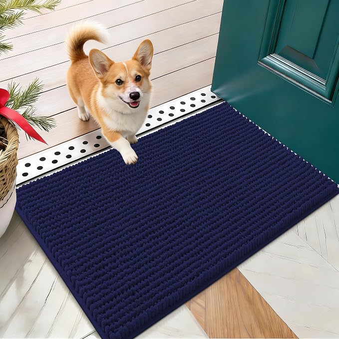 OLANLY Dog Door Mat for Muddy Paws 24x16, Ultra Absorbent Chenille Mud Doormat by OLANLY