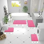 OLANLY Bathroom Runner Rugs 44x24, Soft Absorbent Chenille Bath Rugs, Rubber - Image 2