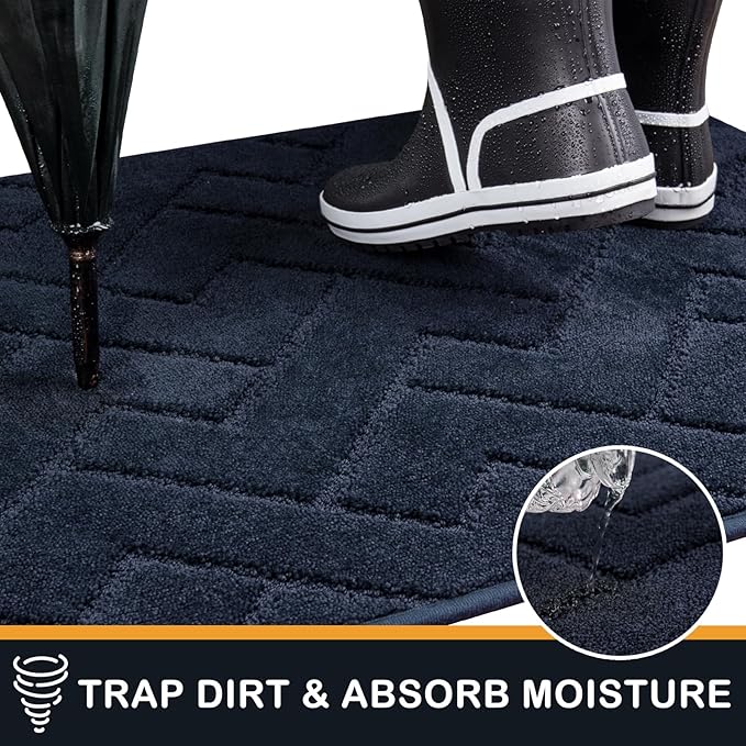 PURRUGS Dirt Trapping Door Mat 34" x 59", Non-Slip Machine Washable Entry Rug - Image 5