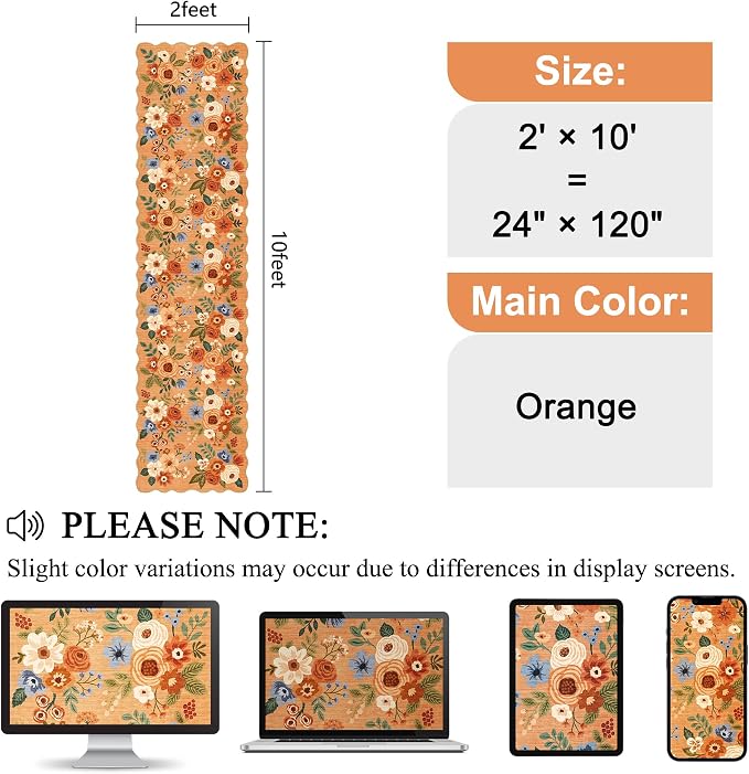 DUKINO 2x10 Runner Rug for Hallway, Washable Kitchen Rug - Image 2