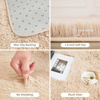 Litanika 8x10 Shag Area Rug for Living Room Bedroom, Non-Shedding Modern Indoor - Image 5