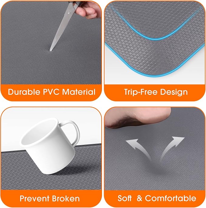 4/5 Inch Thicker Kitchen Mat, Cushioned Thick Floor Comfort Mat, - Image 4
