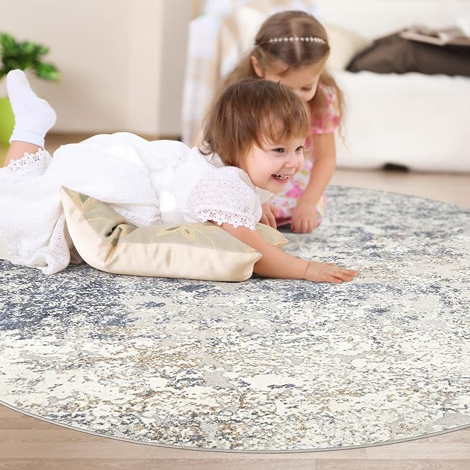 DMOYEST 4ft Round Area Rug Living Room Rugs - Image 9