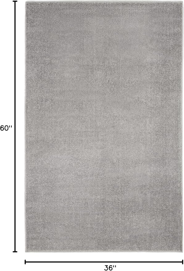Nourison Home Nourison Essentials Silver Grey 3' x 5' Area Rug - Image 2