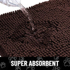 Smiry Dog Door Mat for Muddy Paws, Absorbent Dirt Trapper Non Slip Quick Dry - Image 5