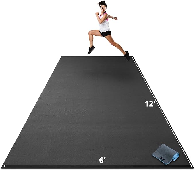 Gorilla Mats Extra Large Exercise Mat – 9'x6', Flat Fitness, Yoga & Weight by YoGorillaMats