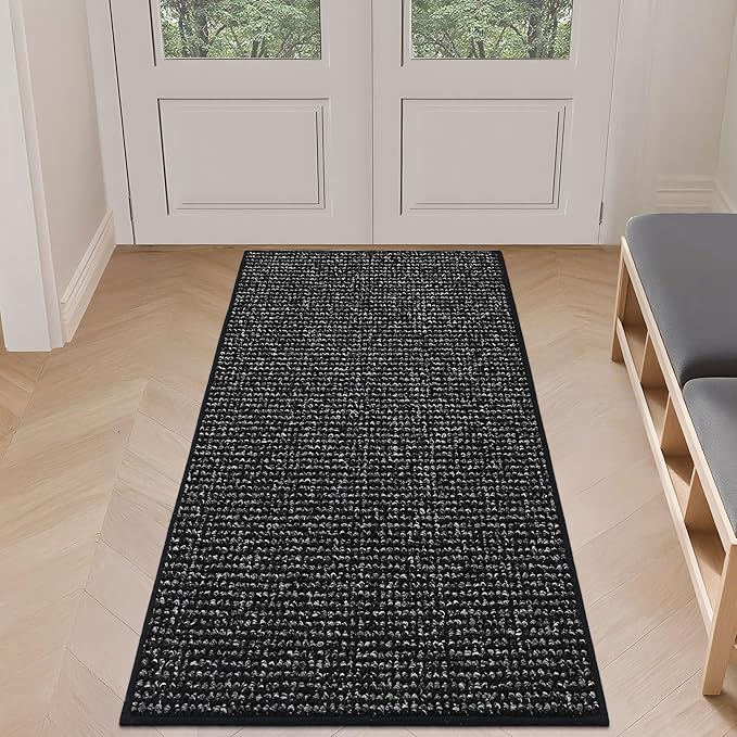 BEQHAUSE Dirt Trapper Door Mat 24" x 60", Non-Slip Washable Doormats Entrance by BEQHAUSE