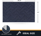PURRUGS Dirt Trapping Door Mat 24" x 35.5", Non-Slip Machine Washable Entry Rug - Image 2