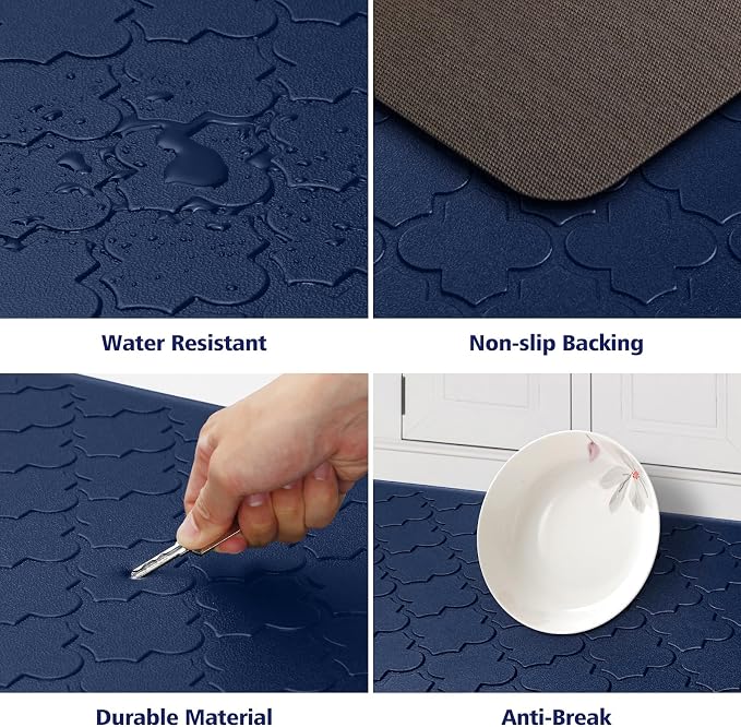 WISELIFE Kitchen Mat Cushioned Anti Fatigue Floor Mat, Thick Non Slip Water - Image 3