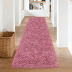Soft Runner Rug for Bedroom Living Room, 2x8 ft Fluffy Blush Pink Rug for - Image 4