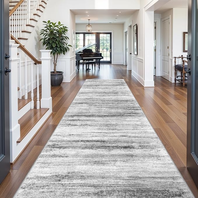 4x14 Extra Long Runner Rug: Straight Narrow Linear Hallway Carpet - Image 2