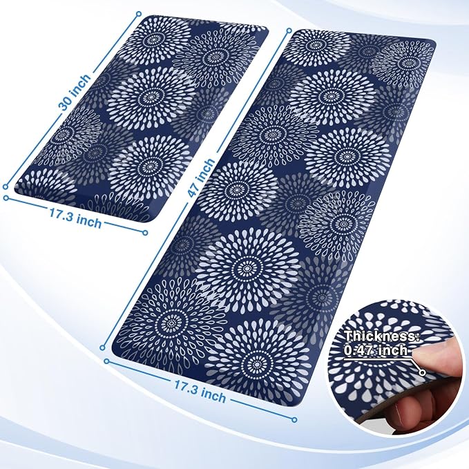 LuxStep Kitchen Mats for Floor, 0.47 inch Thicker Cushioned Rug Anti-Fatigue - Image 2