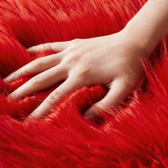 EasyJoy Ultra Soft Faux Fur Rug Fluffy Sheepskin Rug - Image 5