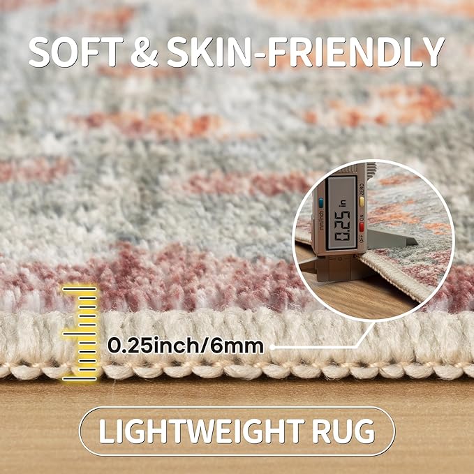 10x14 Area Rugs Large Living Room Rug Washable: Modern Abstract Rug Indoor - Image 6