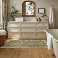 RELEANY Area Rugs Runner 2'x5' Washable Non-Slip, Floral Vintage Distress by RELEANY