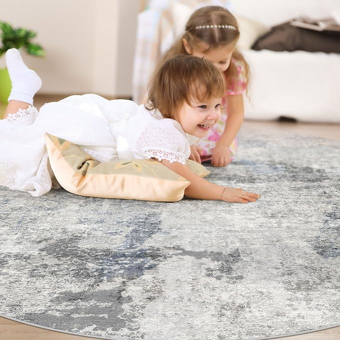 DMOYEST 8ft Round Area Rug for Living Room - Image 7