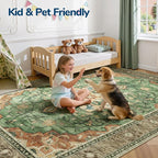 Lessymo Washable Area Rug for Living Room, 9x12 Large Rugs - Image 4