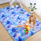 AROGAN Soft Rainbow Area Rugs for Girls Room 5x8 Feet, Fluffy Cute Colorful - Image 6