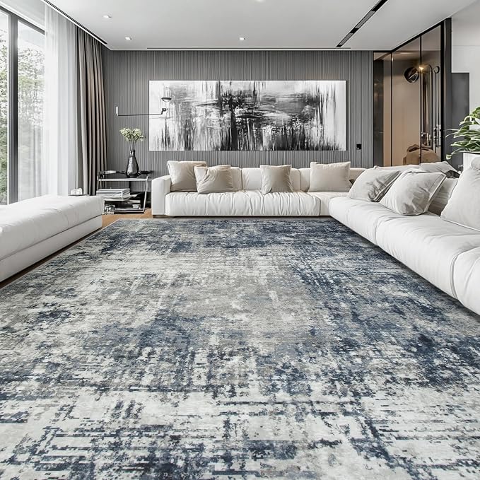10x14 Area Rugs Large Living Room Rug Washable: Modern Abstract Rug Indoor - Image 2