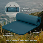 Retrospec Solana Yoga Mat 1" Thick w/Nylon Strap - Image 2