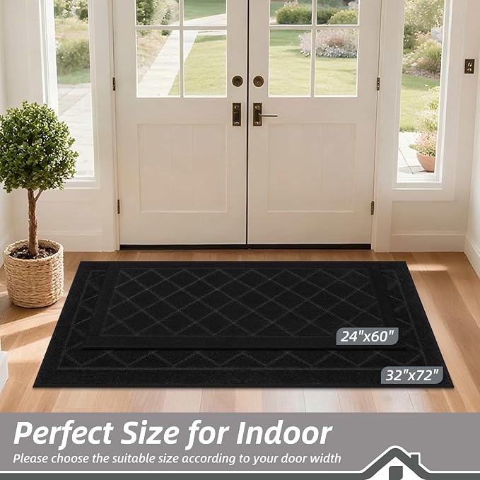 BEQHAUSE Dirt Trapper Door Mat 32" x 72", Doormat Non-Slip Entryway Rugs - Image 2