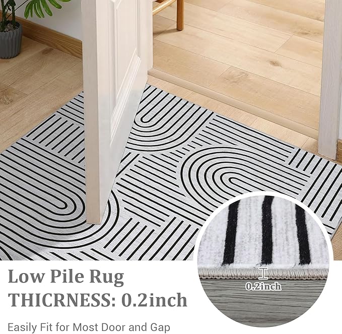 Washable Rug 4ft Area Rugs for Living Room, Abstract Rug for Bedroom, Soft - Image 7
