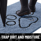 Smiry Dog Door Mat for Muddy Paws, Absorbent Dirt Trapper Non Slip Quick Dry - Image 2