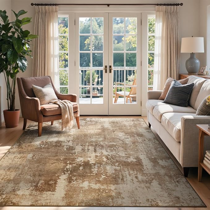 4x6 Ft Area Rugs for Living Room, Soft Non-Slip Washable Rugs Modern Abstract by Cuzwlovita