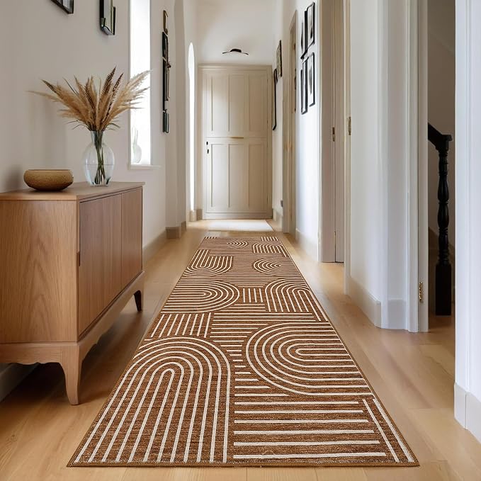 ROYHOME Modern Rug 2x6 Runners for Hallways, Abstract Kitchen Runner Rugs Non - Image 8