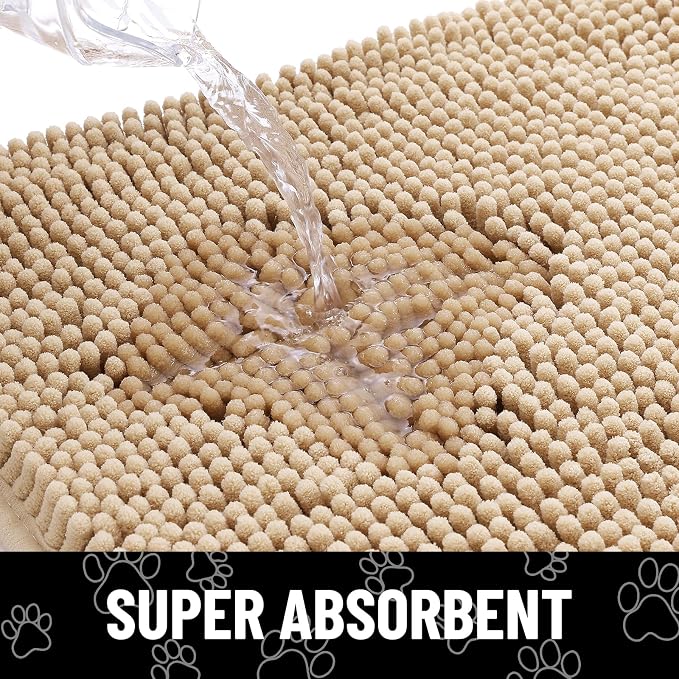Smiry Dog Door Mat for Muddy Paws, Absorbent Dirt Trapper Non Slip Quick Dry - Image 5