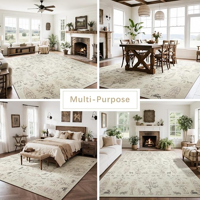 Srugn Washable Rugs 8x10 Area Rugs - Image 5